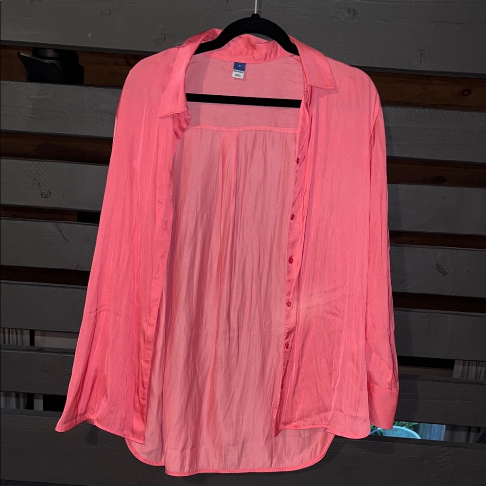 Old Navy Women's Coral Button-Down Shirt